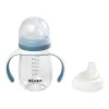 BÉABA Couverts, Vaisselle Et Bavoirs>Biberon D'Apprentissage 2 En 1 210 Ml Windy Blue