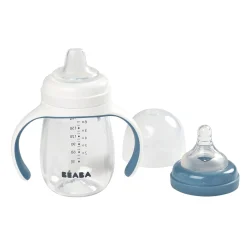 BÉABA Couverts, Vaisselle Et Bavoirs>Biberon D'Apprentissage 2 En 1 210 Ml Windy Blue