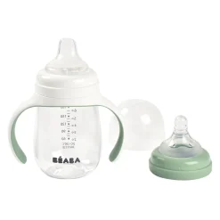 BÉABA Couverts, Vaisselle Et Bavoirs>Biberon D'Apprentissage 2 En 1 210 Ml Sage Green