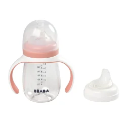 BÉABA Couverts, Vaisselle Et Bavoirs>Biberon D'Apprentissage 2 En 1 210 Ml Old Pink