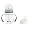 BÉABA Couverts, Vaisselle Et Bavoirs>Biberon D'Apprentissage 2 En 1 210 Ml Mineral Grey