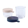 BÉABA Pots De Conservation>Coffret 2 Portions Verre 150 Ml Pink Et 250 Ml Dark Blue