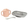 BÉABA Couverts, Vaisselle Et Bavoirs>Coffret D'Apprentissage Silicone + Tasse Pink
