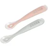 BÉABA Couverts, Vaisselle Et Bavoirs>Lot 2 Cuilleres 1Er Age Silicone + Boite De Transport Grey/P