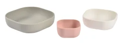 BÉABA Goûter Sain>Lot De 3 Bols Silicone Gigogne Velvet Grey