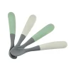 BÉABA Couverts, Vaisselle Et Bavoirs>Lot De 4 Cuilleres 1Er Age Silicone Bi-Ton Mineral