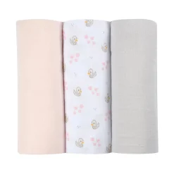 BÉABA Accessoires De Toilette>Lot De 3 Langes En Coton Swans