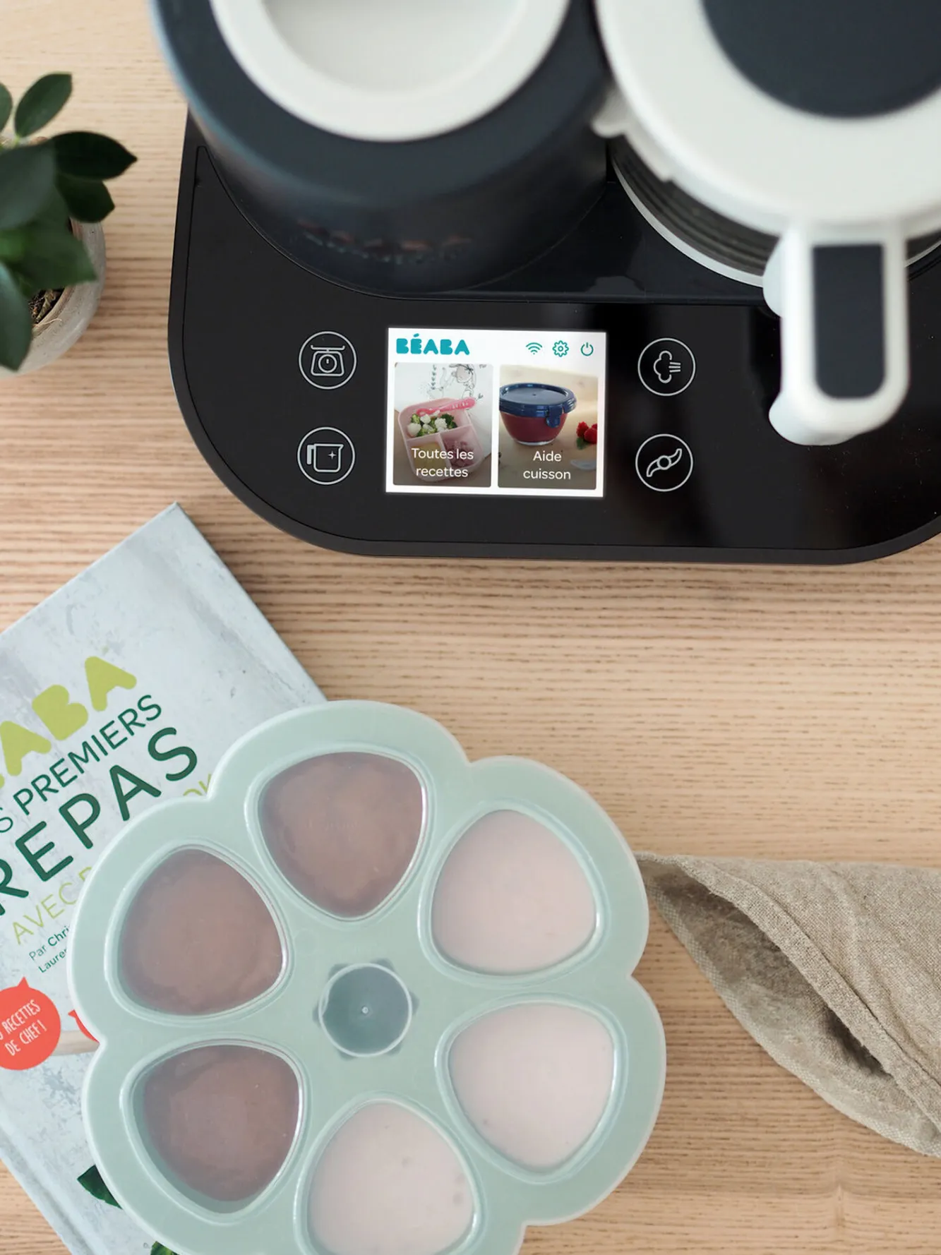 BÉABA Pots De Conservation>Multiportions Silicone 6 X 90 Ml Sage Green