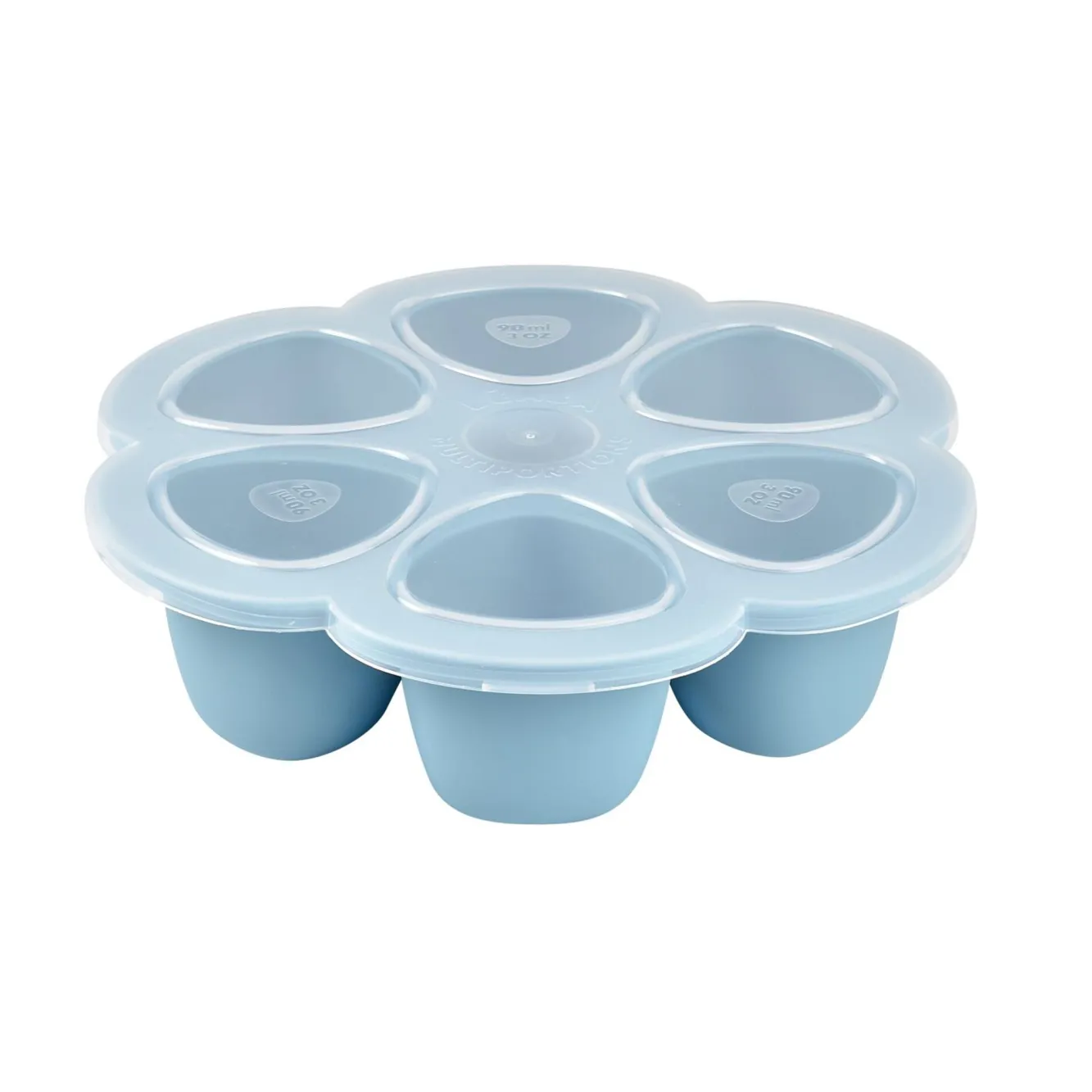 BÉABA Pots De Conservation>Multiportions Silicone 6*90Ml Windy Blue