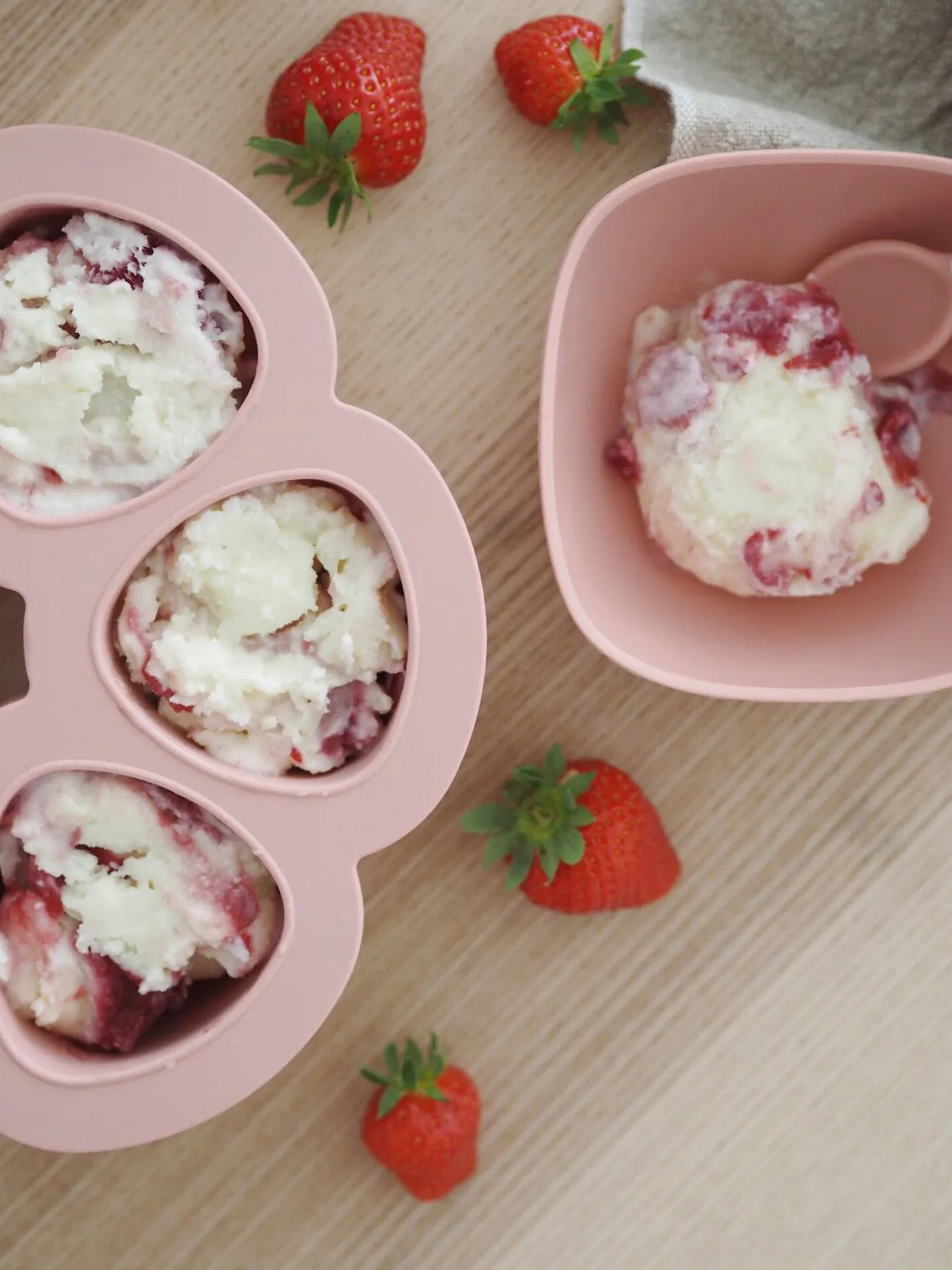 BÉABA Pots De Conservation>Multiportions Silicone 6*150Ml Old Pink