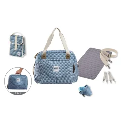 BÉABA Sacs À Langer>Sac A Langer Geneve Ii Play Print Blue