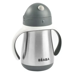 BÉABA Couverts, Vaisselle Et Bavoirs>Tasse Paille Inox 250 Ml Mineral Grey