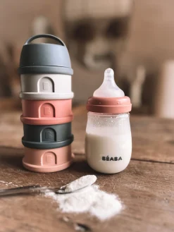 Boite Doseuse 4 Compartiments Mineral Grey /Pink*BÉABA Discount