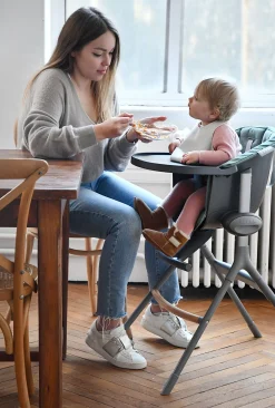 Chaise Haute Evolutive Up & Down Dark Grey*BÉABA Clearance