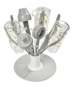 Egoutte-Biberon Flower Pliable Grey*BÉABA Online