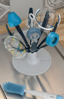 Egoutte-Biberon Pliable Flower Blue*BÉABA Best