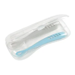 Lot 2 Cuilleres 1Er Age Silicone + Boite De Transport Grey/B*BÉABA Discount