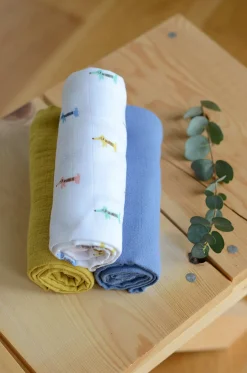 Lot De 3 Langes En Coton Teckel*BÉABA Sale