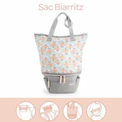 Pop Up Bag Biarritz Heather Grey*BÉABA Hot