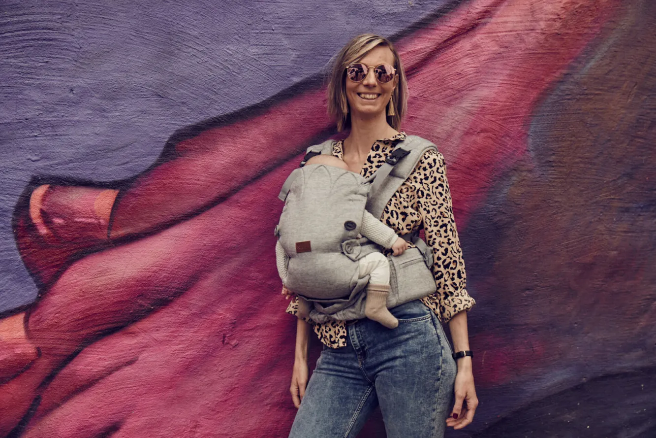 Porte Bébé Najell X Beaba Grey*BÉABA Clearance