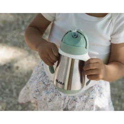 Tasse Paille Inox 250 Ml Sage Green*BÉABA Outlet