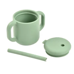 Tasse Paille Silicone Sage Green*BÉABA