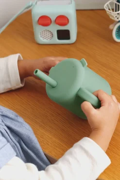 Tasse Paille Silicone Sage Green*BÉABA